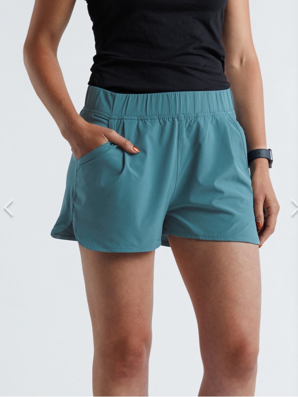 Title Nine Aqua Blue Lightweight Quick Dry Gorpcore Slaycation Shorts Large